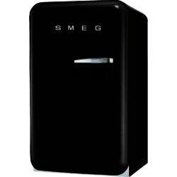 Smeg FAB10HLNE 55cm 'Retro Style' Home Bar Fridge and Icebox in Black with Left Hand Hinge